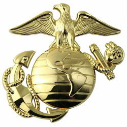 US Marine Corps EGA Gold Metal Auto Emblem