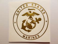 Amazon.com: Marine Logo Gold Vinyl Decal: Everything Else