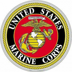 US Marine Corps Logo Aluminum Sign (Black,Yellow) in 2019 ...