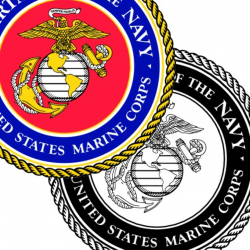 FREE Printable Marine Logos & color book pages | 8½ x 11