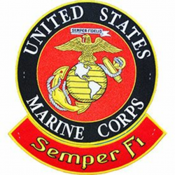 PATCH-USMC LOGO,SEMPER FI