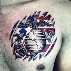 90 Marine Tattoos For Men - Semper Fi Ink Design Ideas