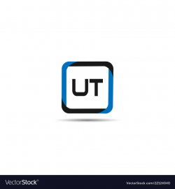 Initial letter ut logo template design