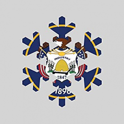Amazon.com: Utah Snowflake Sticker Vinyl Decal Sticker UT ...