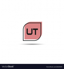 Initial letter ut logo template design