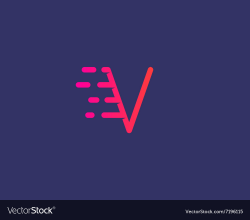 Abstract letter V logo design template Dynamic