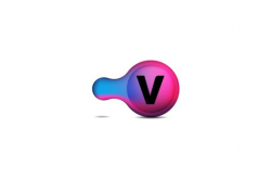 Dot Letter v Modern Logo Design