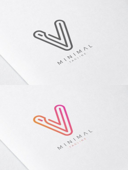 Minimal Line Initial Letter V Logo | Lettering, Initial ...