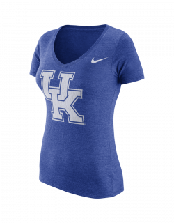 TEE, LADIES, SS, NIKE, MID V LOGO, ROYAL, UK