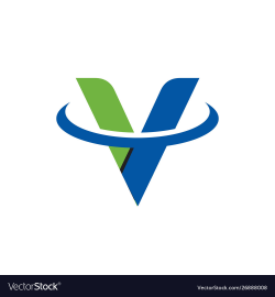 Stylish v letter logo design concept