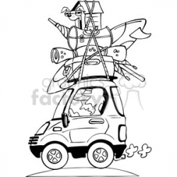 vacation travel clipart bw . Royalty-free clipart # 387775