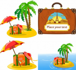 summer travel clipart - voyage vacances d\'été - bagages | Scrapbook ...