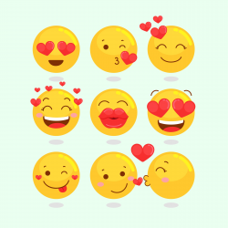 Valentine Emoji Set - Download Free Vectors, Clipart ...