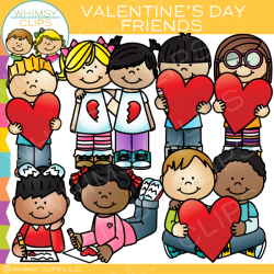 Valentine\'s Day Friends Clip Art