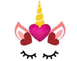 Valentine Unicorn SVG file Unicorn face Svg Dxf Unicorn ...