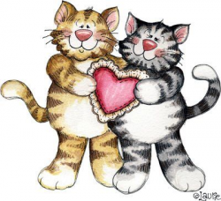 Valentine cat clipart 3 » Clipart Station