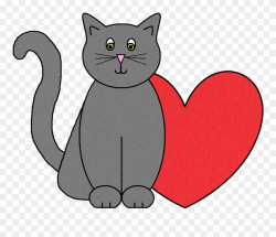 Valentines Day Cat Clipart Wwwimgkidcom The Image - Png Download ...