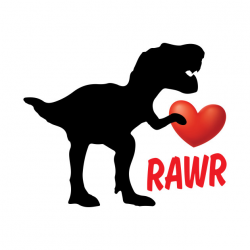 Custom Party Shop Kids Dinosaur Happy Valentine\'s Day Red Heart
