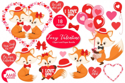Valentine Cute Fox clipart-AMB-1582 ~ Illustrations ~ Creative Market
