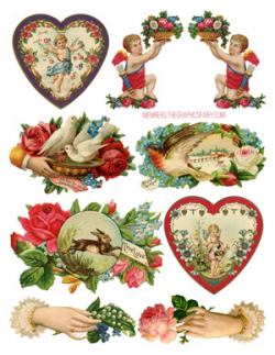 Victorian Valentine\'s Kit! TGF Premium - The Graphics Fairy