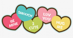 Candy Hearts Svg File For Scrapbooking Cardmaking Valentine\'s ...