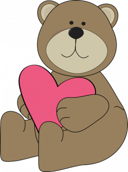 Valentine\'s Day bear. | Valentine\'s Day Clip Art | Heart clip art ...