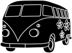 Van Clipart Image: A Groovy Hippie Bus or Van with Flower ...