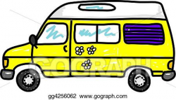 Drawing - Campervan. Clipart Drawing gg4256062 - GoGraph