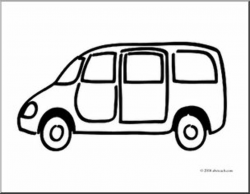Clip Art: Basic Words: Van (coloring page) I abcteach.com ...