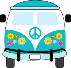 Dibujos. Clipart. Digi stamps - Hippie Van - Blue Car ...