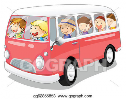 Vector Art - Bus and kids. EPS clipart gg62855853 - GoGraph