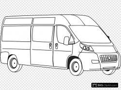 Van Outline Clip art, Icon and SVG - SVG Clipart