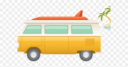 Surfboard Clipart Van Car - Surfing - Png Download (#1947886 ...