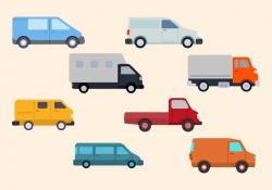 Flat Van Vector Collection - Download Free Vectors, Clipart ...