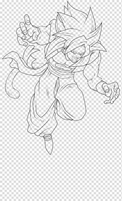 Vegeta Drawing Goku Goten Line art, dragon ball transparent ...