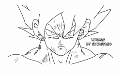 Drawing Vegeta Eyes Easy Goku Super Saiyan 1 - Clip Art Library