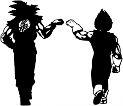 Dragon Ball Z (DBZ) -- Goku and Vegeta Fist Bump Anime Decal Sticker
