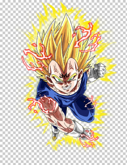 Majin Buu Vegeta Goku Trunks Gohan, black aura PNG clipart ...