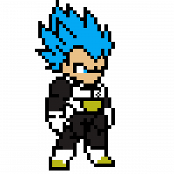 Pixilart - Super Saiyan Blue Vegeta by Goku-Black