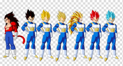 Vegeta all forms transparent background PNG clipart | PNGGuru
