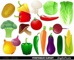 Vegetables clipart digital vegetables clip art vegetable ...