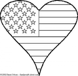 Independence Day Color Pages | Heart coloring pages ...