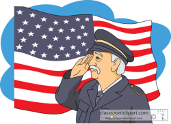 Veterans day soldier salutes veterans day classroom clipart ...