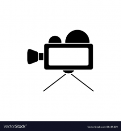 Video camera black icon