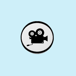 Personalized Custom 58mm cartoon Keychain Video Camera Icon