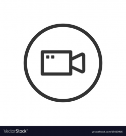 Line video icon on a white background