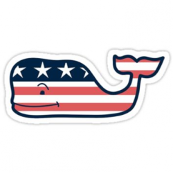 Vineyard Vines Flag Whale Sticker - About Flag Collections