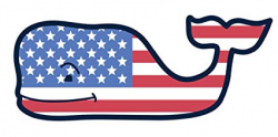 Vineyard Vines American Flag Whale 4.5\