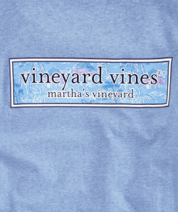 Heathered Beach Huts Whale Fill Logo Box Pocket T-Shirt