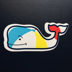 Vineyard Vines Beach Ball Whale Sticker!
